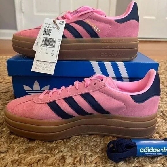 Adidas Women's Pink Gazelle Sneakers - Picture 2 of 5